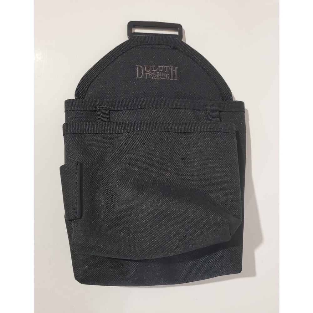 Duluth Trading Co Nylon Web Utility Tool Belt Pouch Bag Black Construction Work